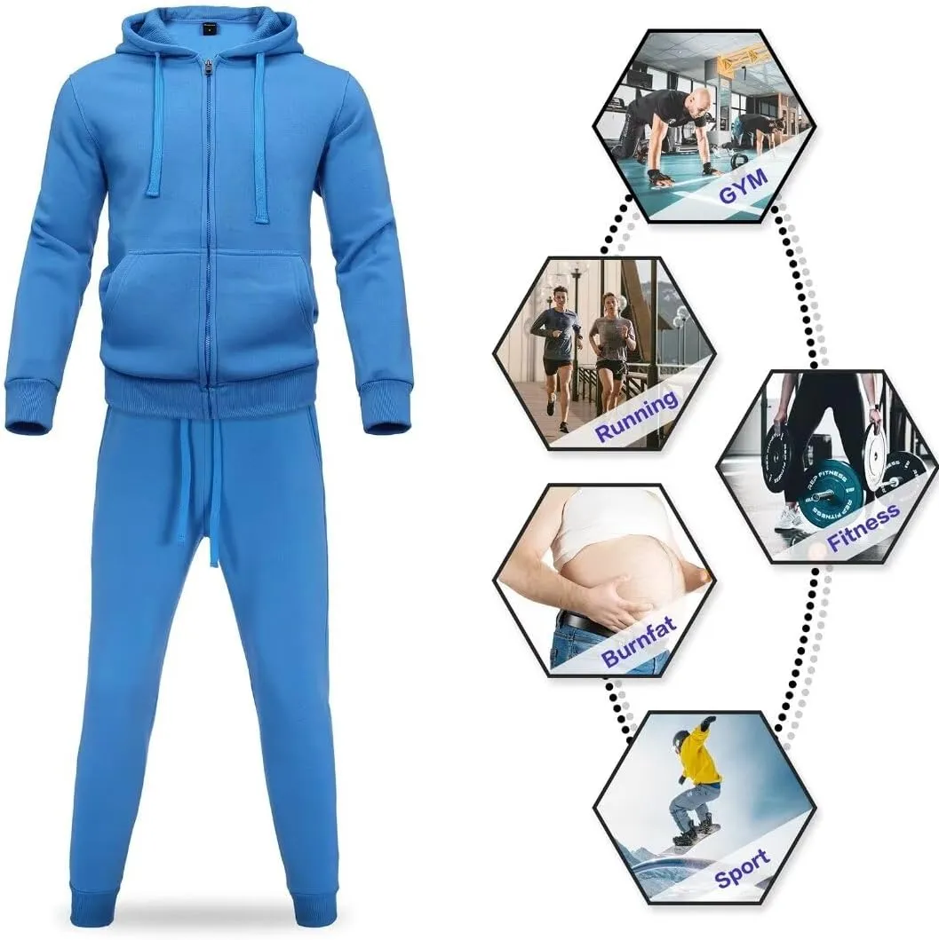 Men's hoodie sweatsuit Full-Zip fleece track suits casual jogger set outdoor sportswear