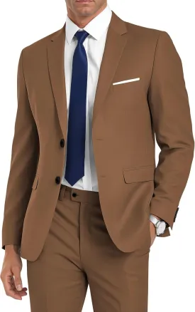 Men's Suit 2 Piece Slim Fit Suits for Men 2 Button Notched Lapel Solid Suit Jacket Pants Set for Wedding Prom