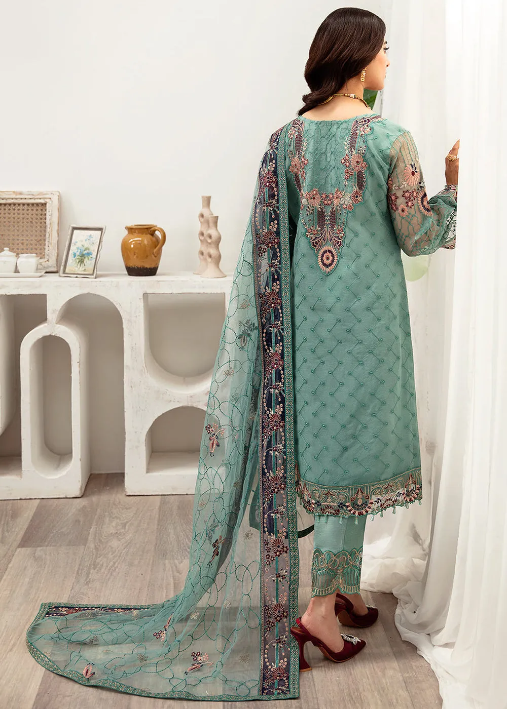 Minhal Organza Collection Vol 10 by Ramsha | M-1001