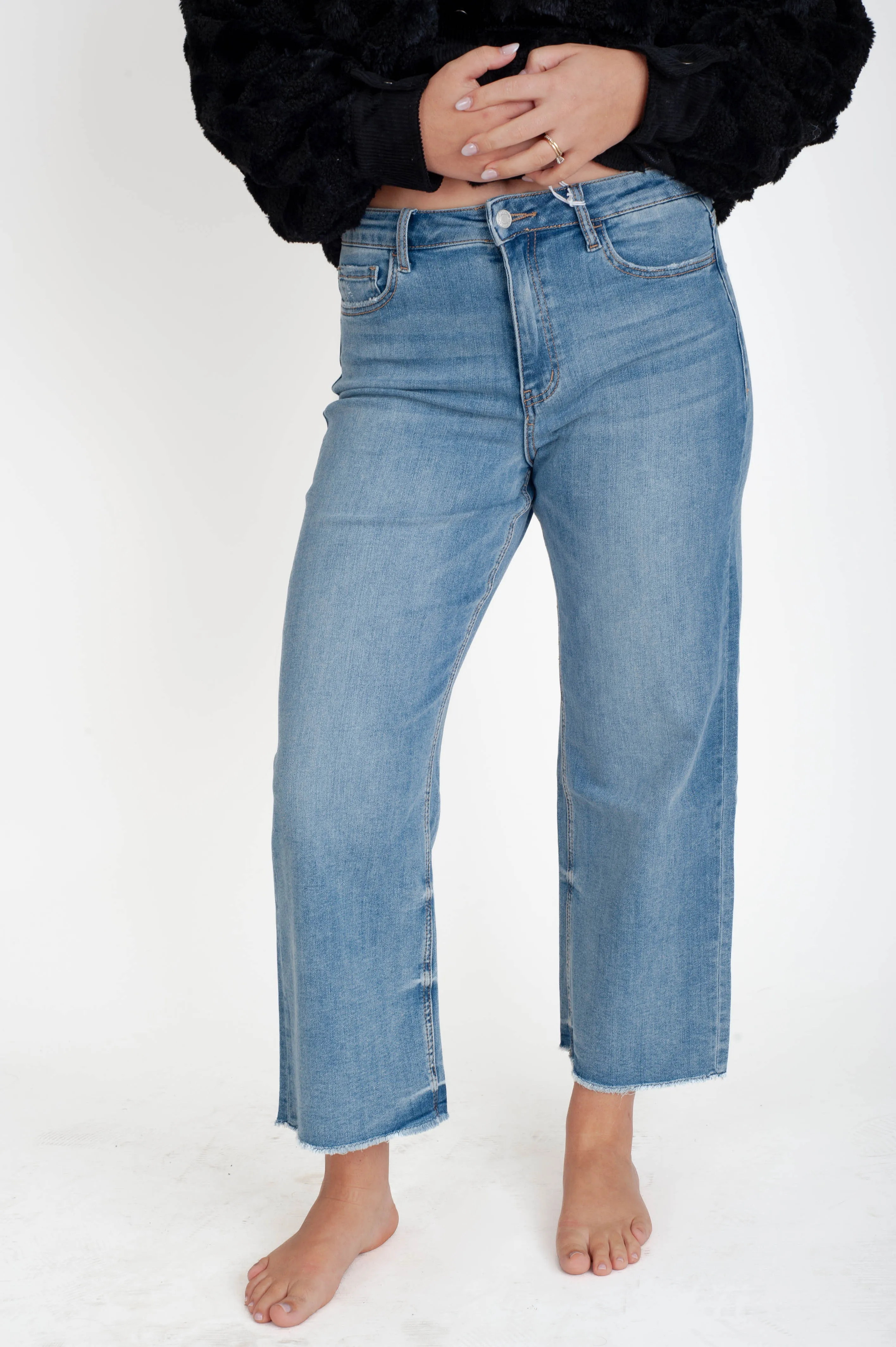 Mischief Crop Wide Leg Jeans