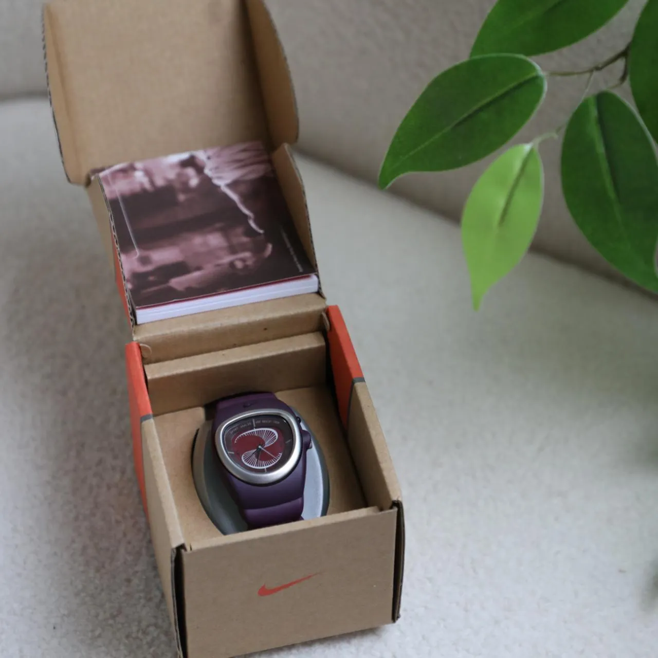 Nike Burgundy / Red Steel Agent-Super Cross Training Sports Watch
