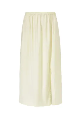 Nova Skirt - Lemon - Silk/Spandex Twill