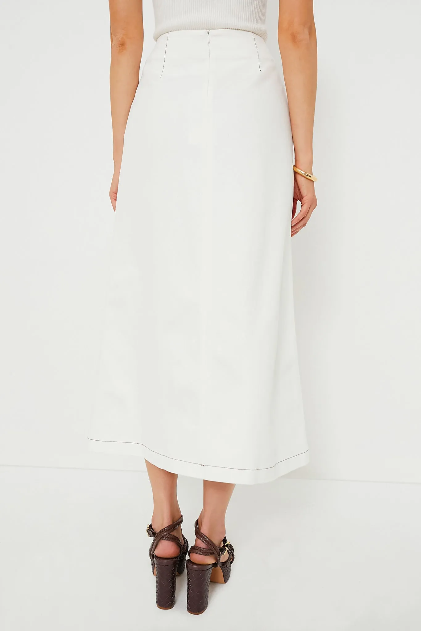 Off White Brown Sandy Skirt