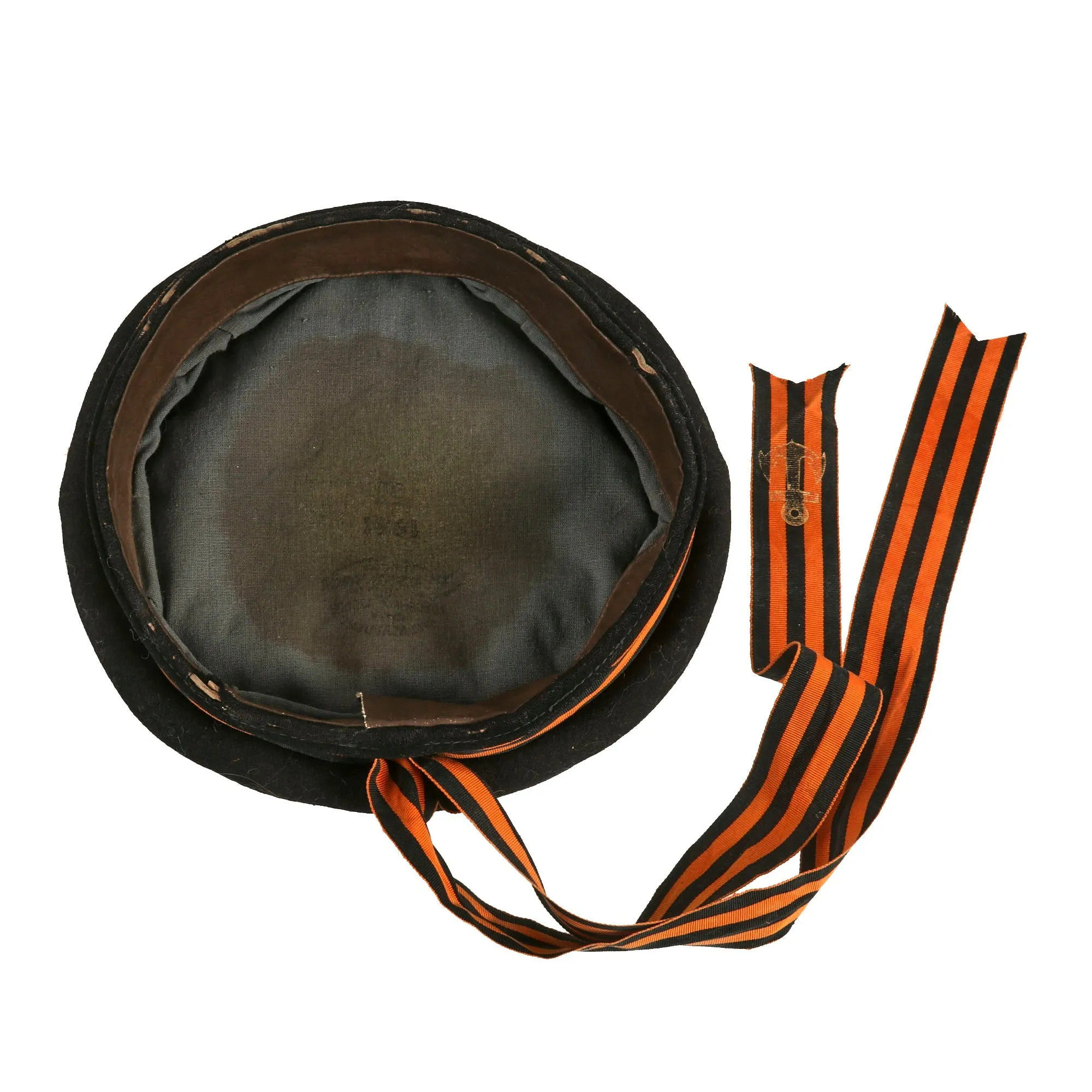 Original Soviet WWII Navy Sailor Cap With СЕВЕРНЫЙ ФЛОТ (Northern Fleet) Guards Tally - Dated 1941