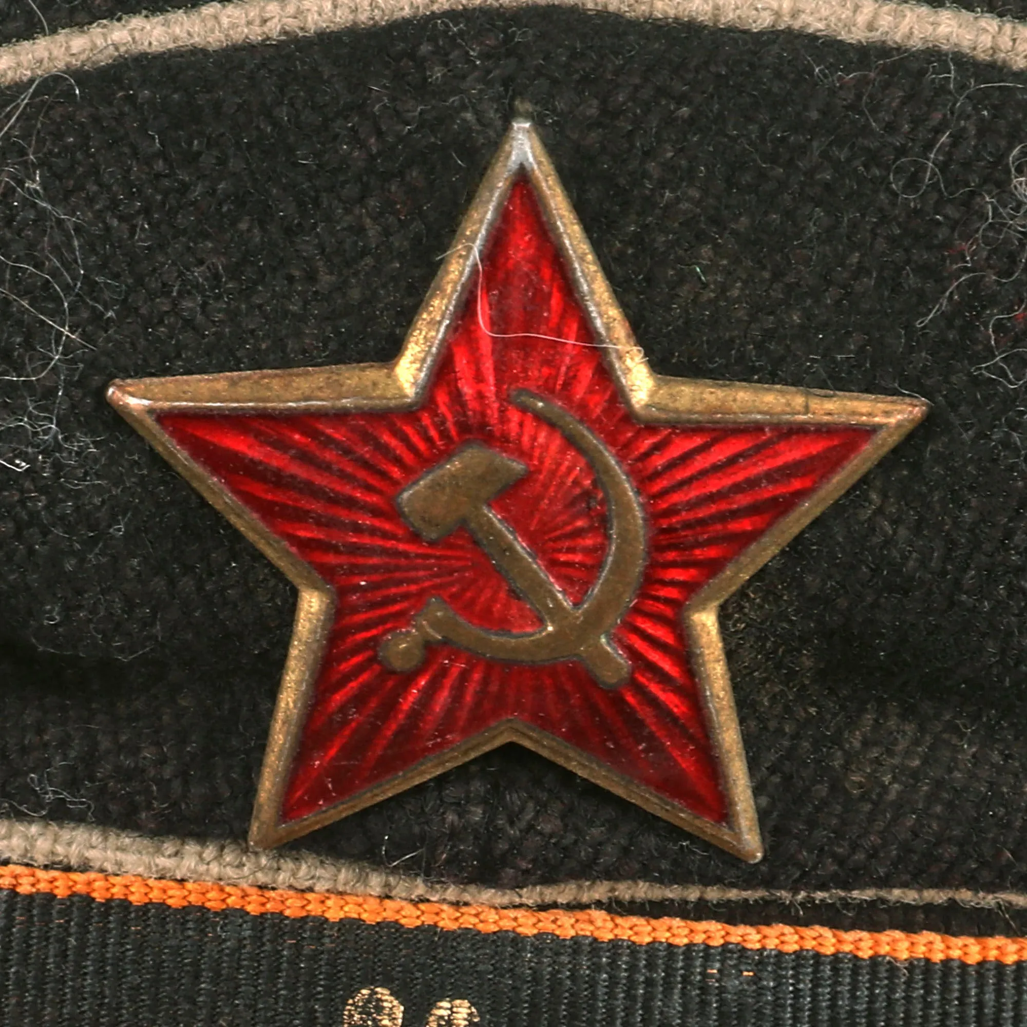 Original Soviet WWII Navy Sailor Cap With СЕВЕРНЫЙ ФЛОТ (Northern Fleet) Guards Tally - Dated 1941