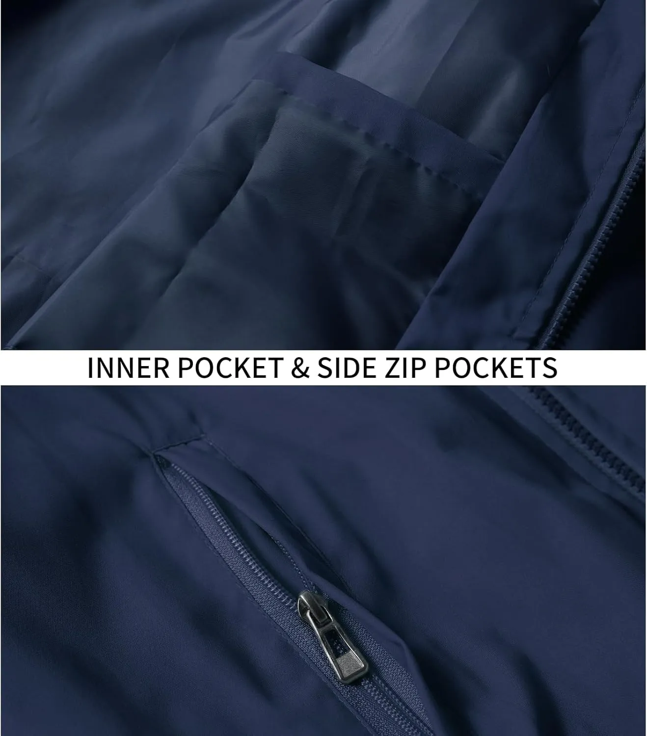 PEGENO Men's Lightweight Jacket Spring Fall Thin Flight Bomber Jacket Sportwear Full Zip Windbreaker Casual Coat