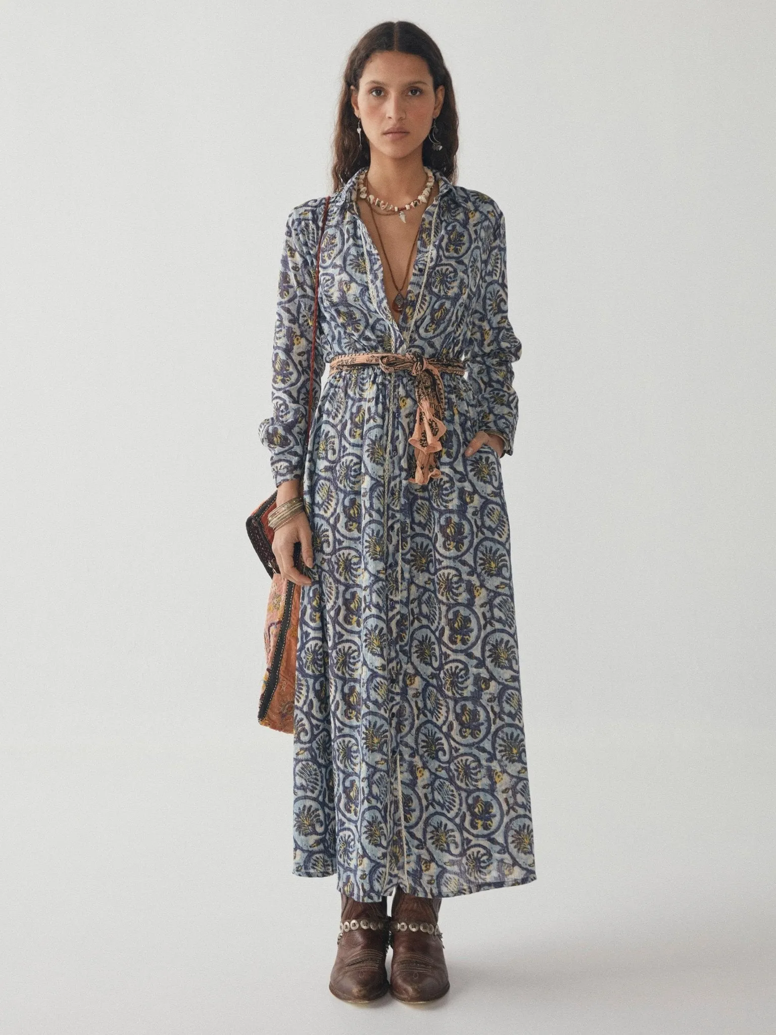 Roberta Dress - Vintage Blue