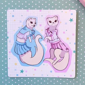 Sailor Ferrets art square mini print (2 sizes available)