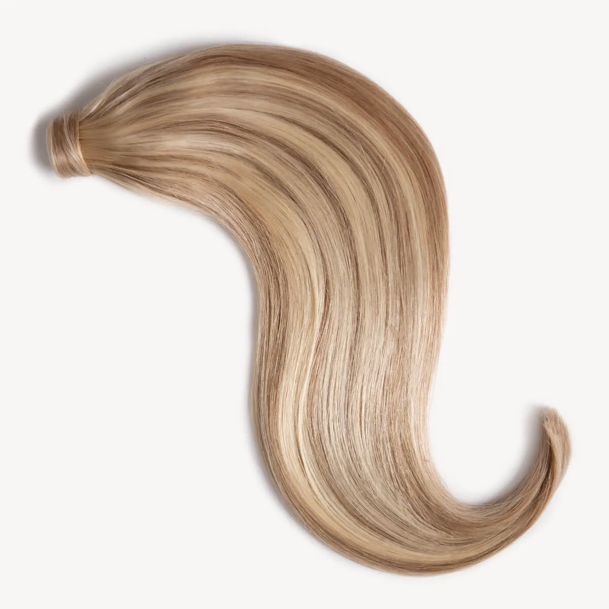Sandy Blonde Highlighted, 16" Clip-in Ponytail Hair Extensions, F10/613 | 120g