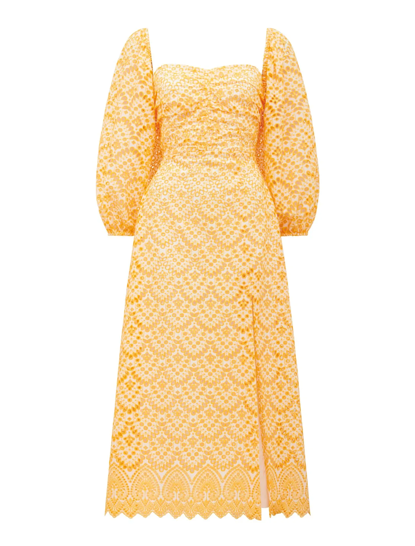 Sandy Broderie Off Shoulder Midi Dress
