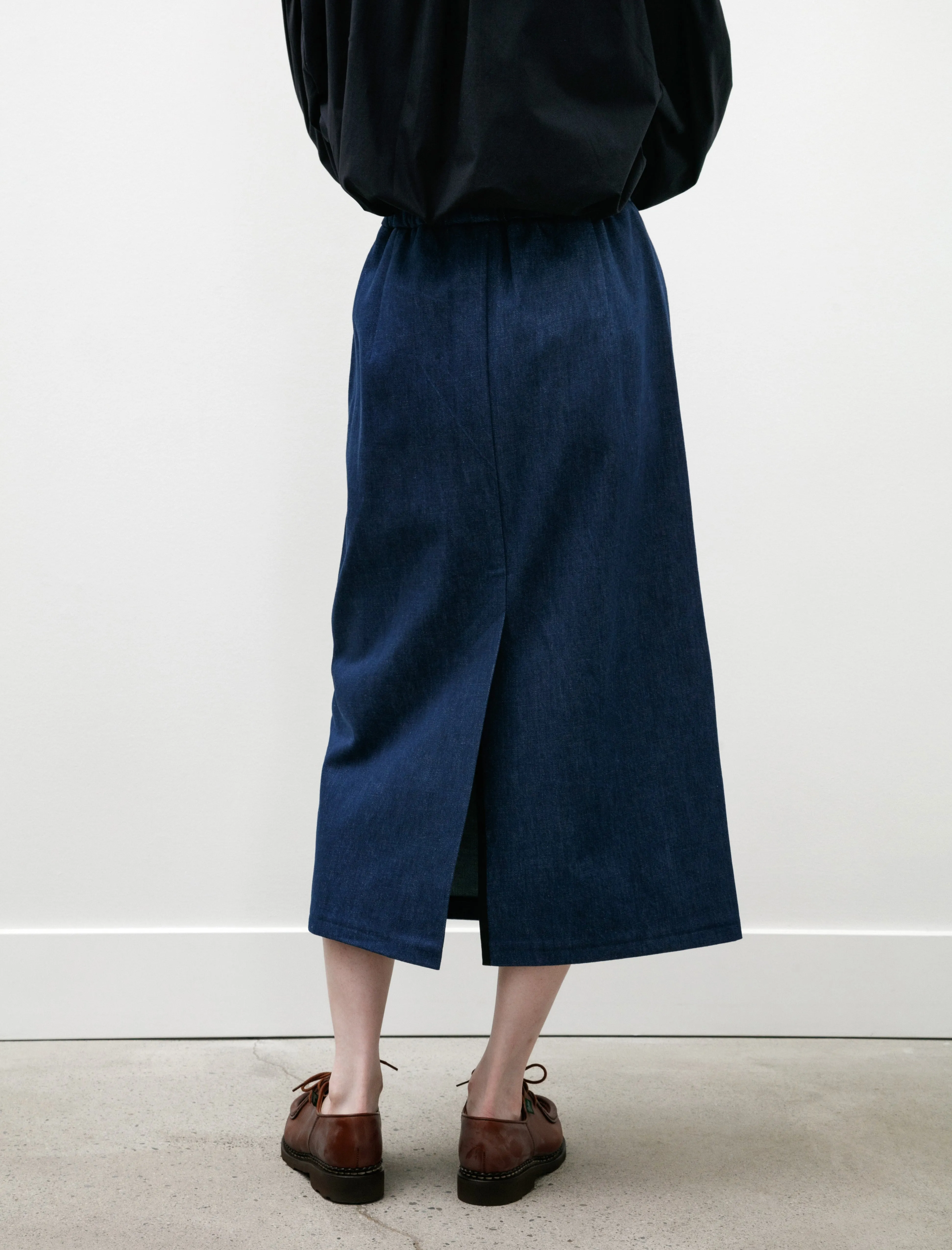 Simple Skirt Blue Denim