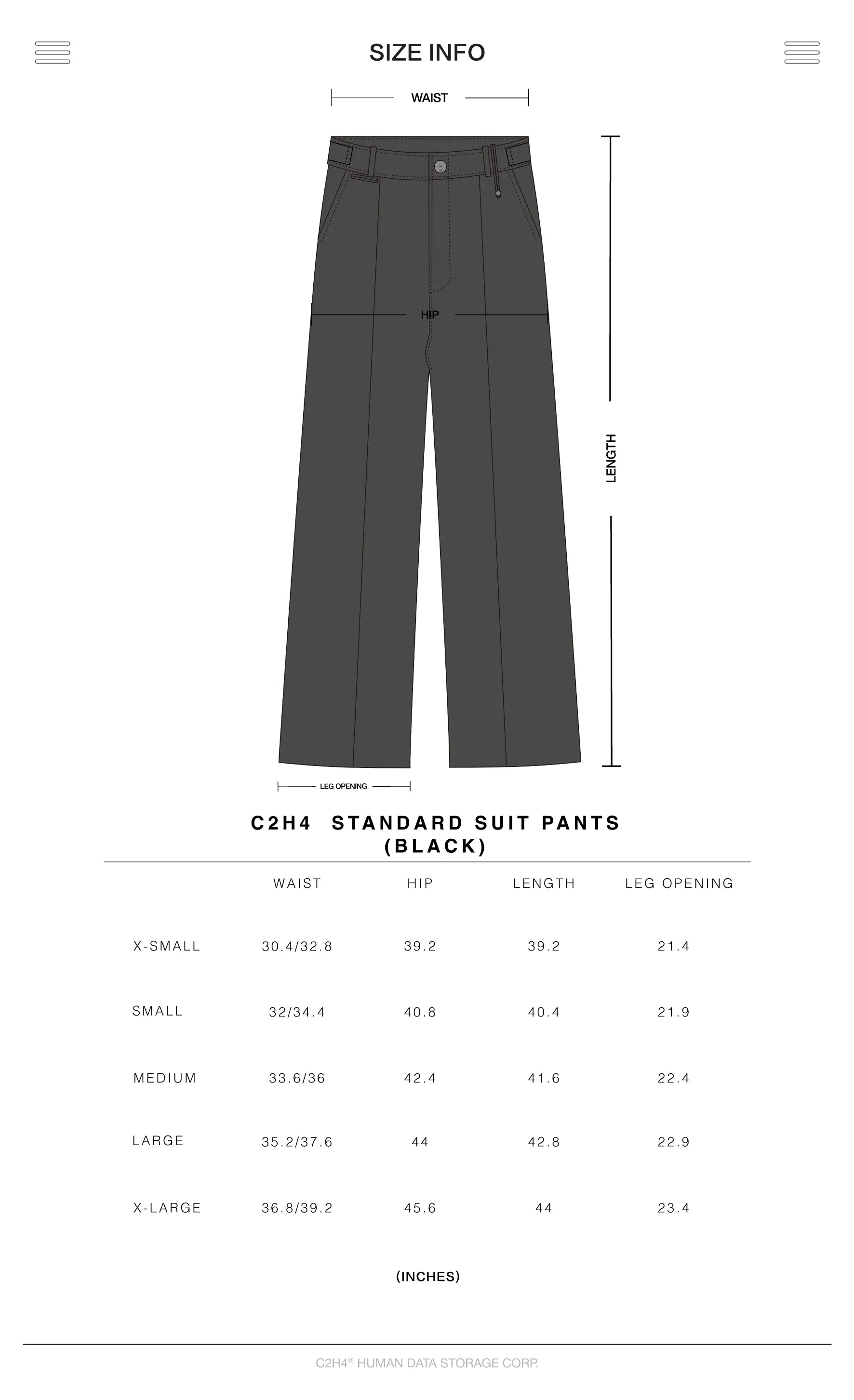 Staff Uniform Standard Suit Pants