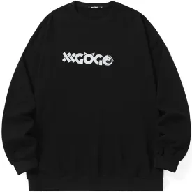 Taichi Fish Letter Print Cotton Sweatshirt
