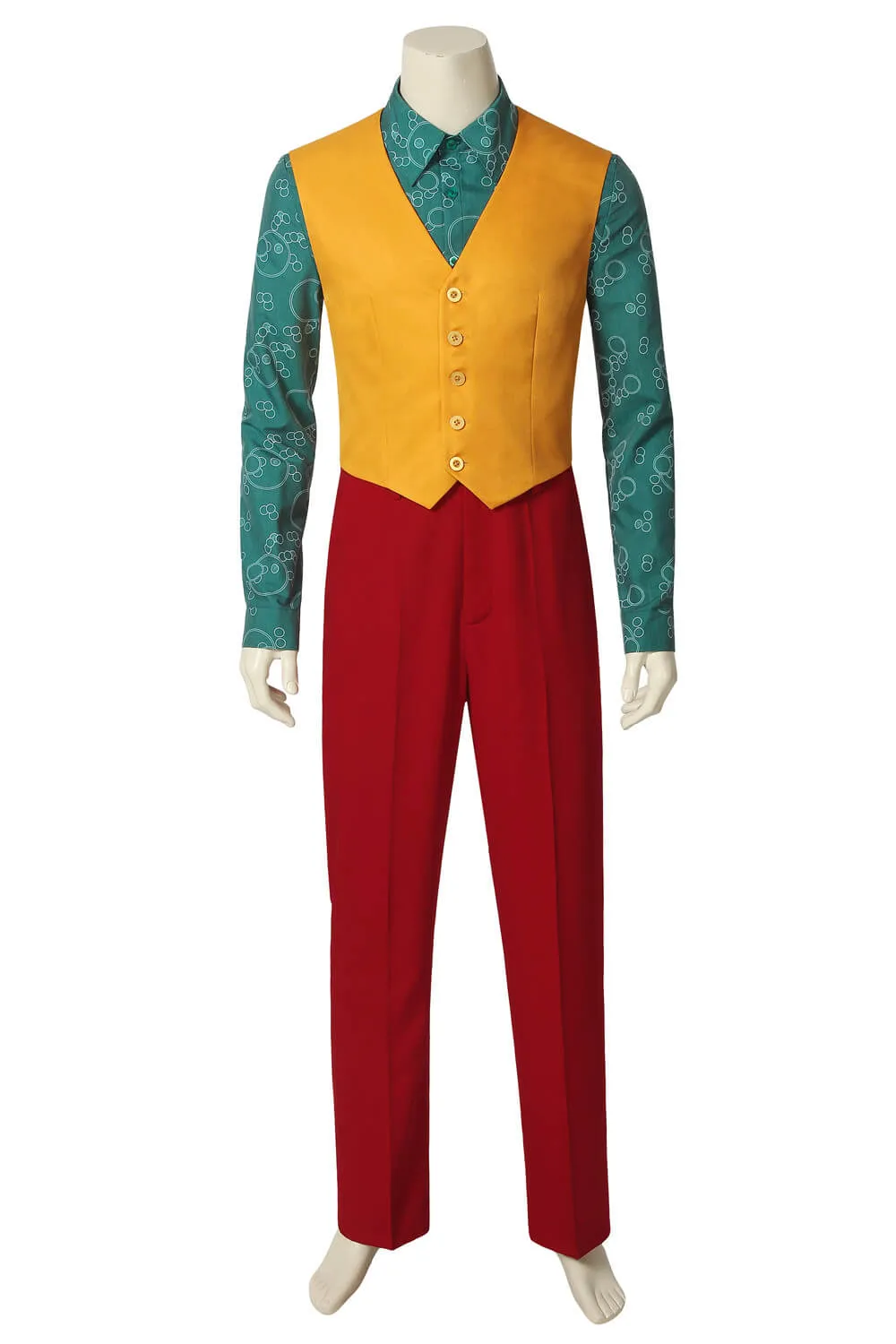 The Joker Clown Red Suit Outfit Uniform Cosplay Costume Men Halloween 2019