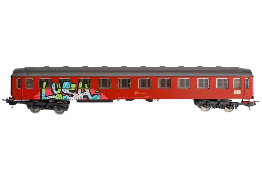 Train 34 HO Graffiti Train Art Toy Sculpture by LushSux