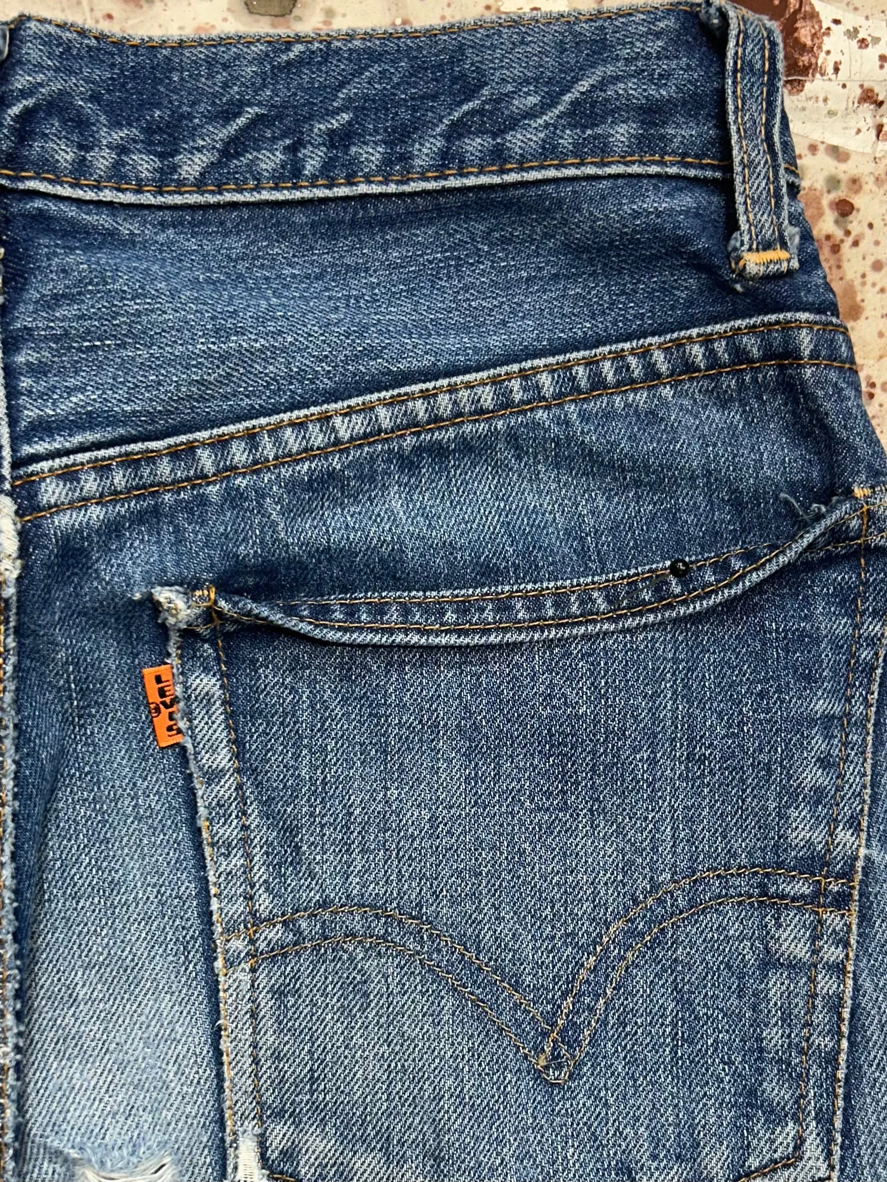 Vintage USA Levi's "E" Orange Tab Single Stitch Superwash Bellbottoms (JYJ0924-274)