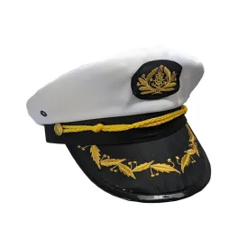 White Sailor Captain Hat