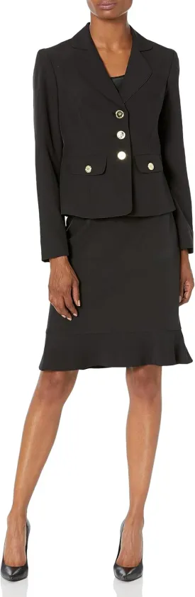 Women's 3 Button Jacket/Skirt Suit