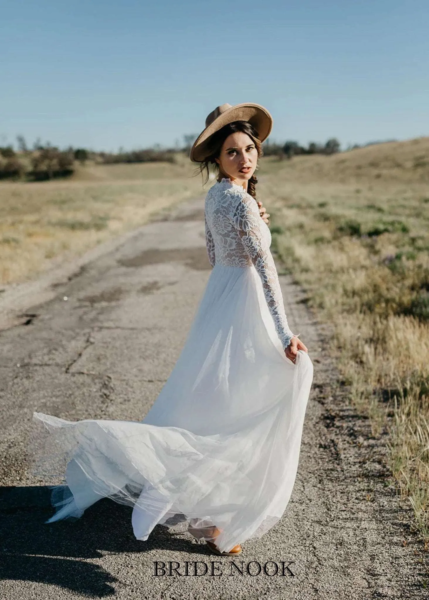 Women's Wedding Dress | Bridal Lace Top Dress | Bride Nook