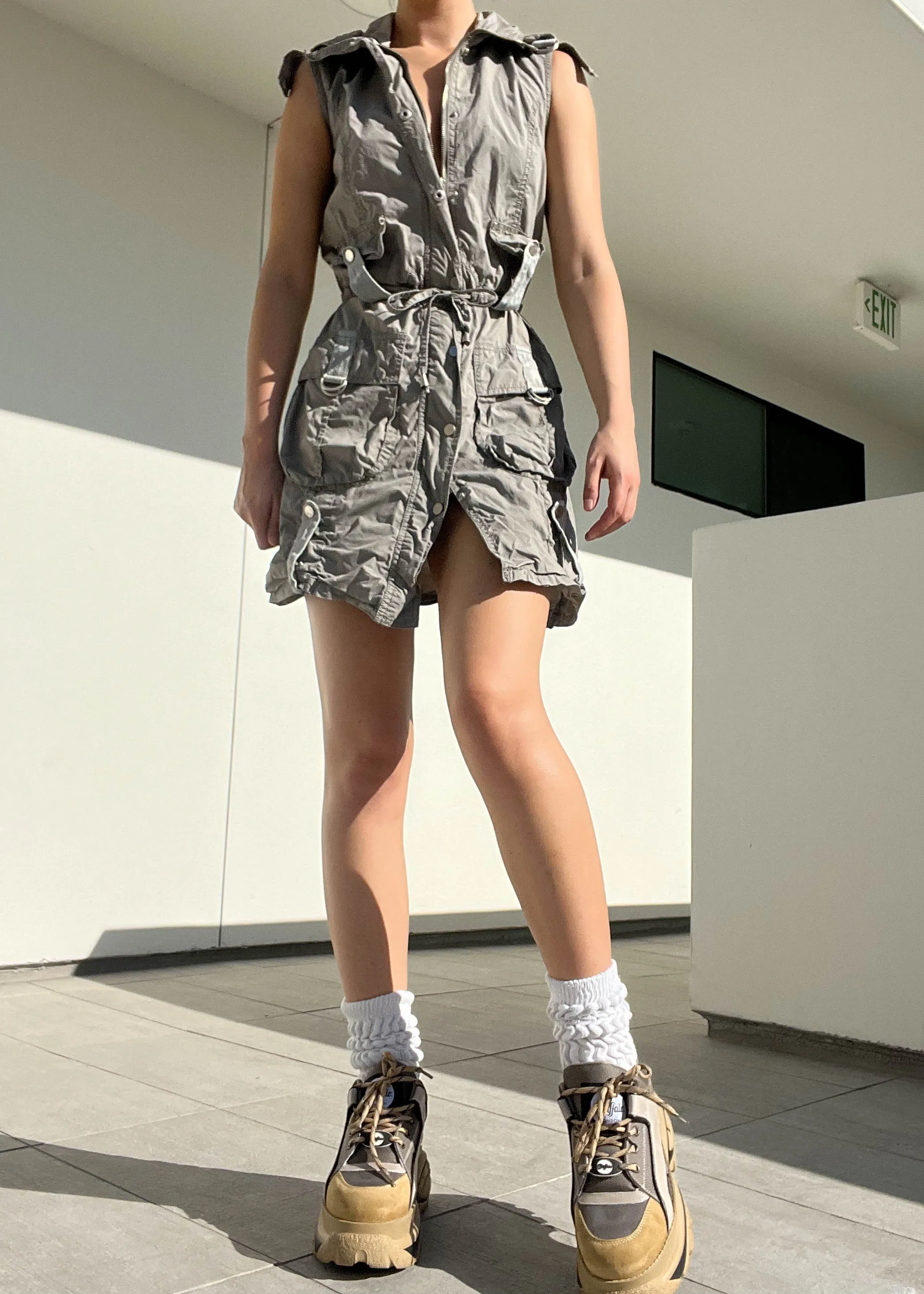 Y2k Cargo Mini Dress (M)