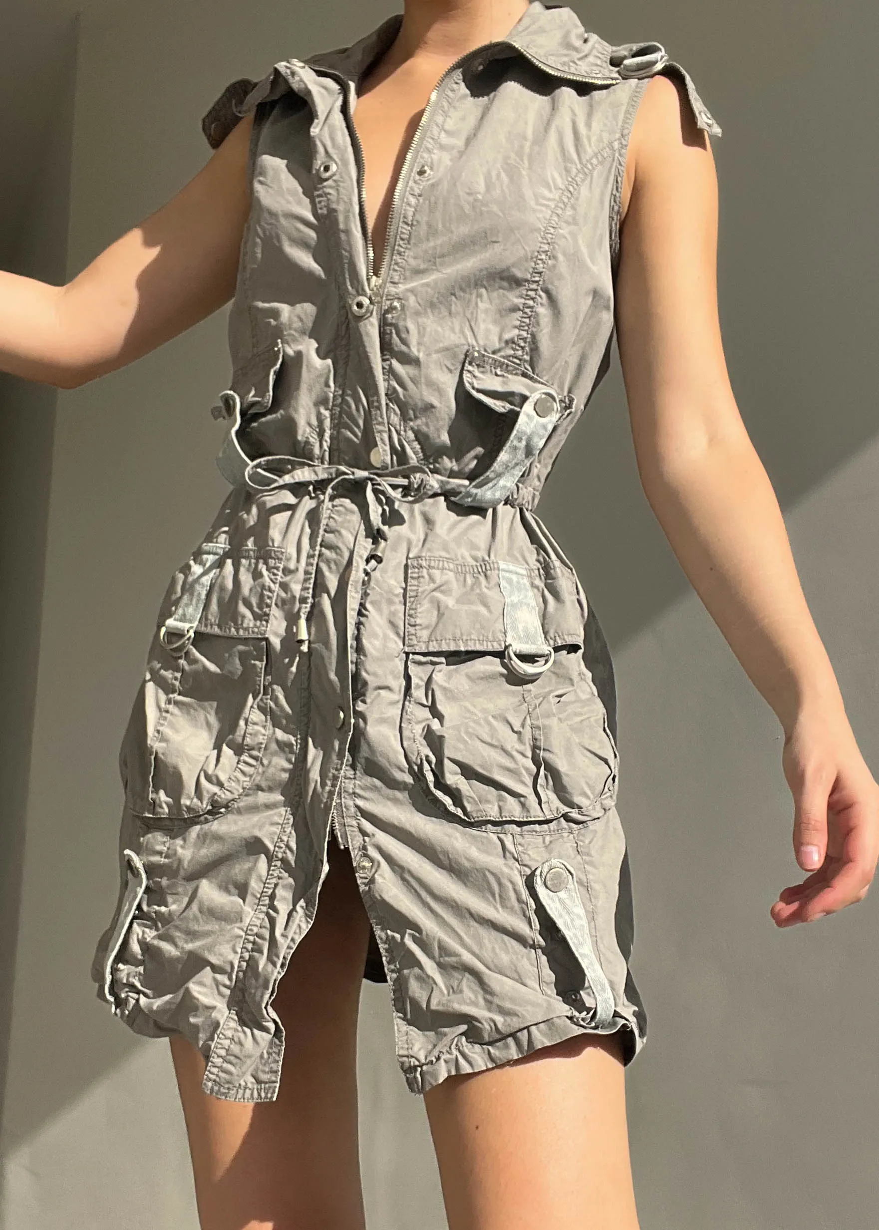 Y2k Cargo Mini Dress (M)