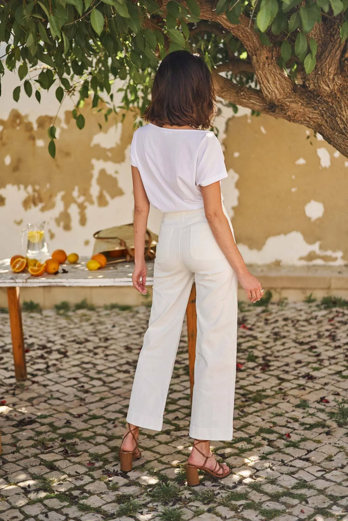 Yvette 6 button Wide Leg Jeans